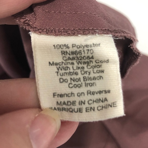 VASIA Anthropologie Mauve Peasant Mini Dress Embroidered Women’s Size M - Picture 9 of 9